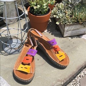 Sandal runs smaller than size 7.Should fit 6-6.5